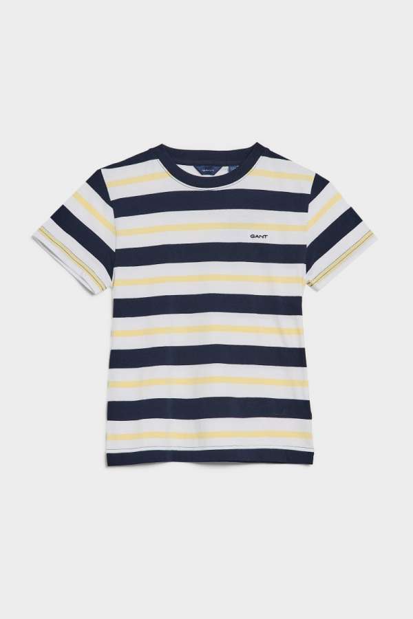 PÓLÓ GANT RELAXED STRIPED T-SHIRT CLASSIC BLUE