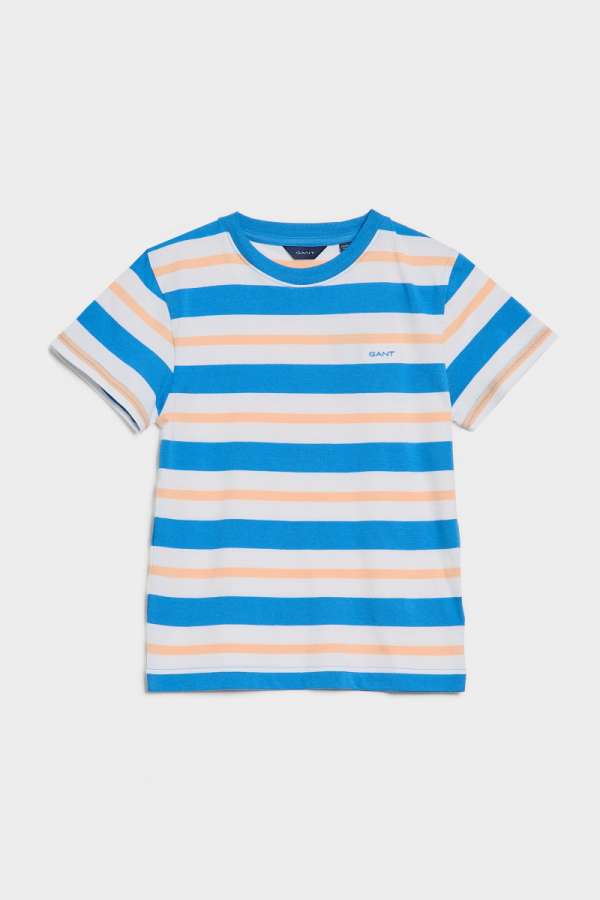 PÓLÓ GANT RELAXED STRIPED T-SHIRT DAY BLUE