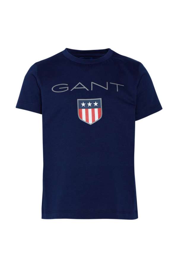 PÓLÓ GANT D1. GANT SHIELD SS T-SHIRT EVENING BLUE