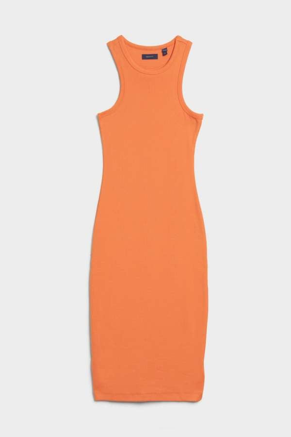 RUHA GANT SLIM TANK TOP DRESS APRICOT ORANGE