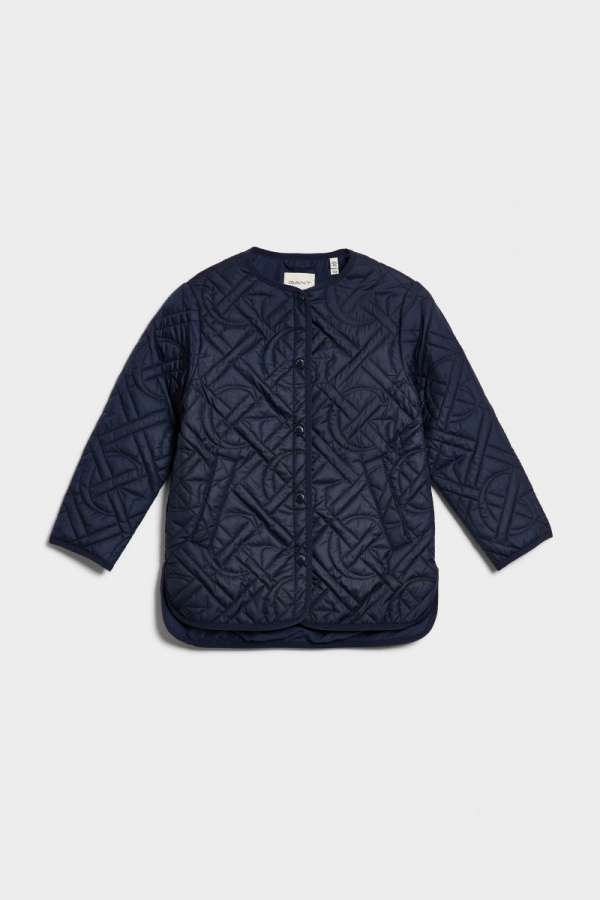 DZSEKI GANT MONOGRAM QUILTED LINER JACKET EVENING BLUE