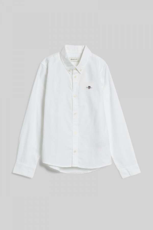 ING GANT SHIELD OXFORD BD SHIRT WHITE