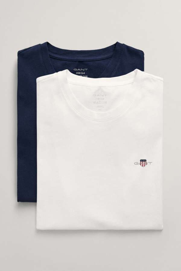 ALSÓNEMŰ GANT C-NECK T-SHIRT 2-PACK NAVY / WHITE