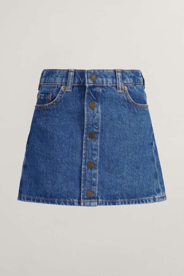 SZOKNYA GANT DENIM MINI SKIRT MID BLUE