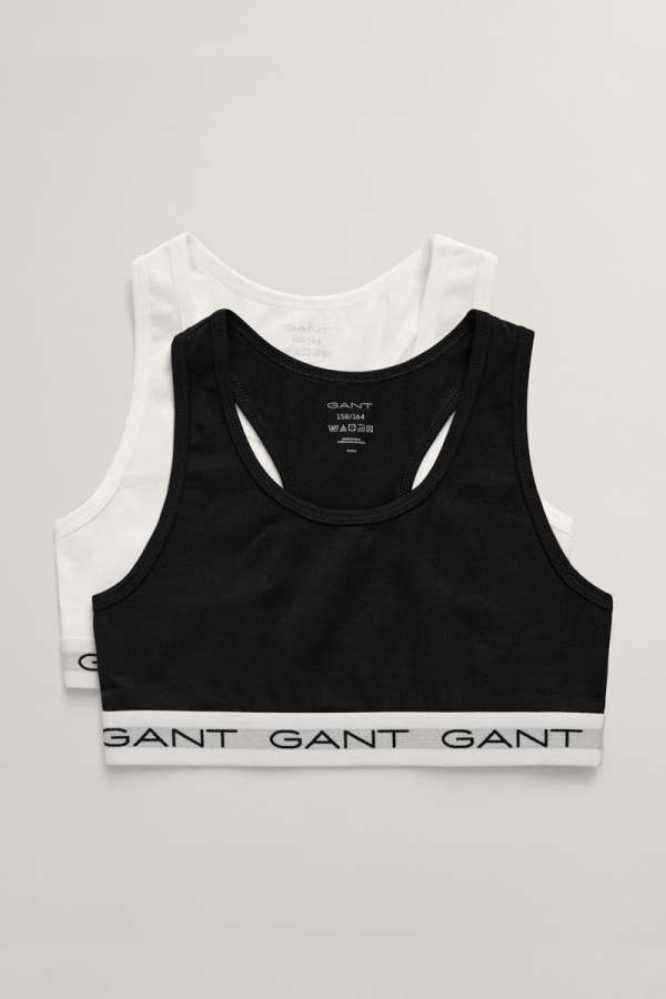 ALSÓNEMŰ GANT TOP 2-PACK BLACK / WHITE