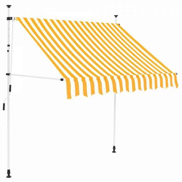 Feltekerhető napellenző több méretben és színben-sárga csíkos-300x120 cm