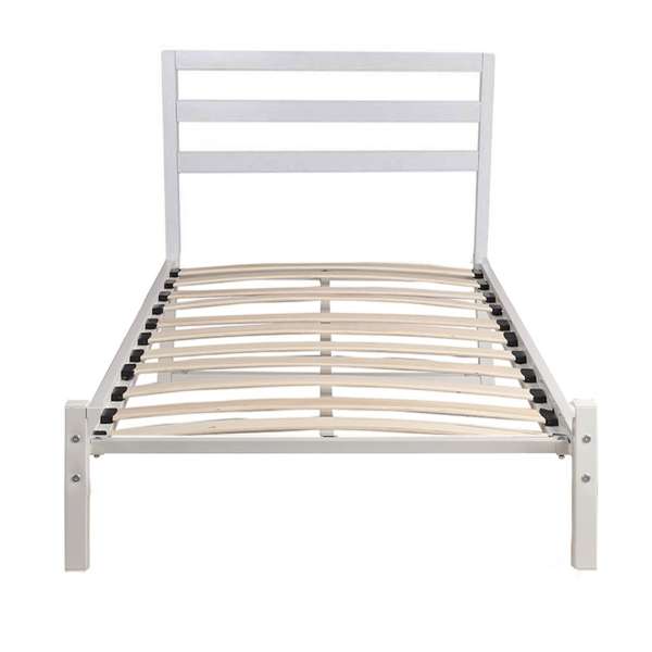 Bella fém ágykeret ajándék ágyráccsal, több méretben és színben-Fehér 180x200 cm-es-fehér