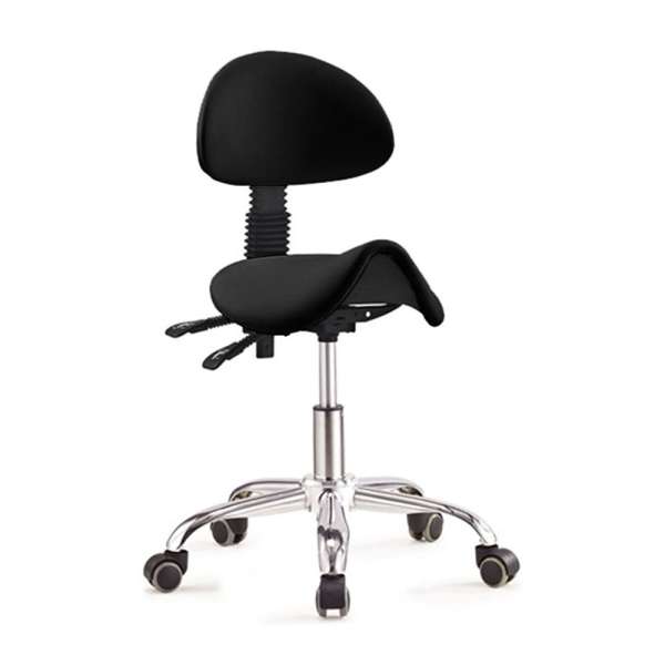 Háttámlás, nyerges forgószék 2 színben-fekete