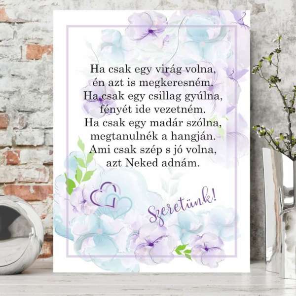 Ajándék anyának - Dekorációs tábla Anyák napjára