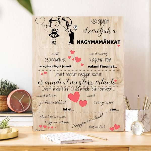 Ajándék nagyszülőknek - Köszönet nagymamának karácsonyra és születésnapra