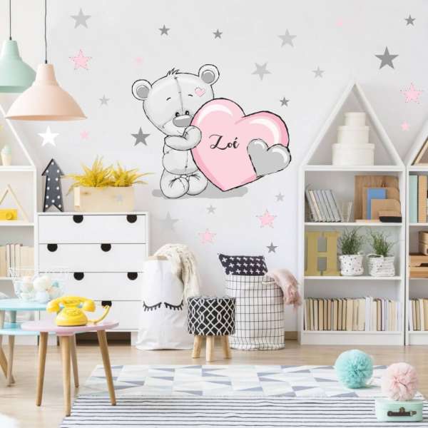 Falmatrica - Púder rózsaszín maci csillagokkal