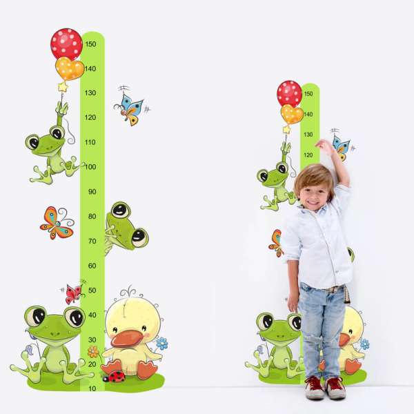 Gyerekszoba falmatrica - Békás magasságmérő 150cm