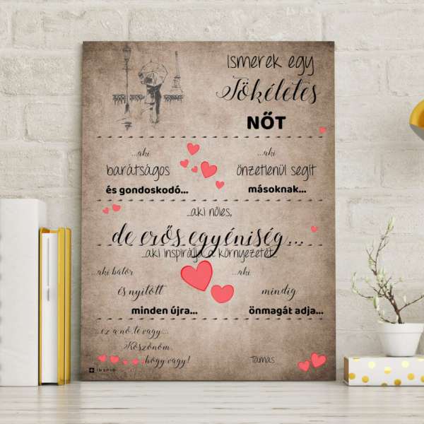 Ajándék nőknek - Személyre szabott dekortábla