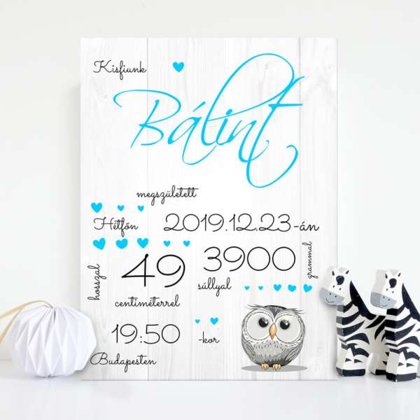 Ajándék - Születésnapi tábla keresztelőre