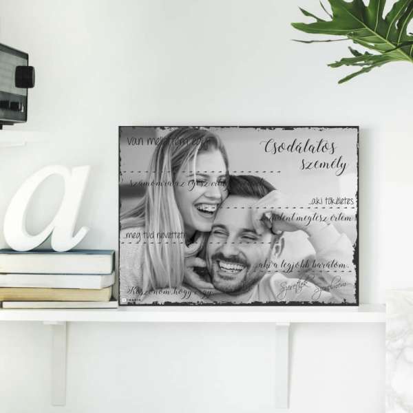 Valentin napi ajándék - Valentin napi dekortábla fotóval