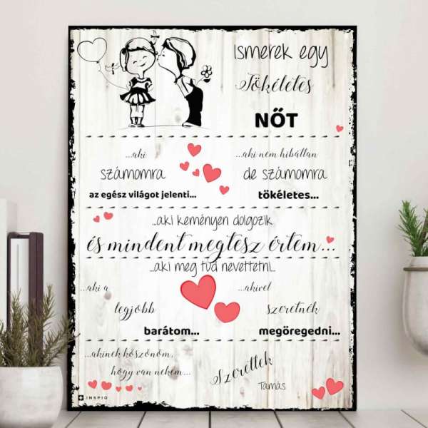 Valentin napi ajándékok - Valentin napi tábla NŐNEK