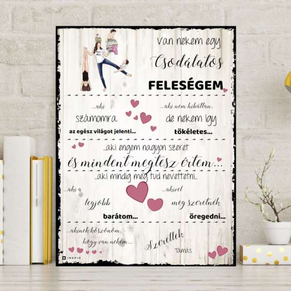 Ajándék nőknek - Egyedi dekor táblák nőknek