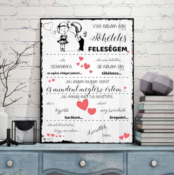 Ajándék nőknek - Saját tervezésű dekortábla