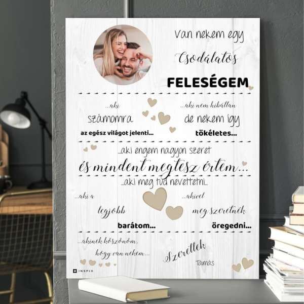 Valentin napi ajándék - Egyedi Valentin napi tábla