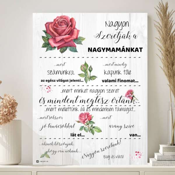 Ajándék nagyszülőknek - Egyedi ajándék nagymamának, mamának