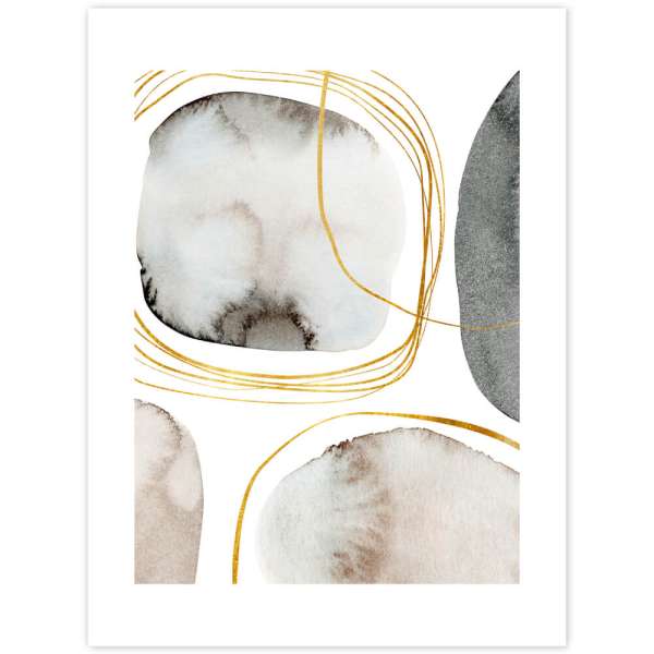 Modern képek falra - Aranysárga körök