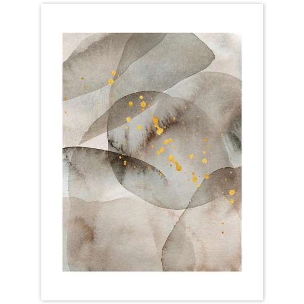 Falikép arany és bézs színben