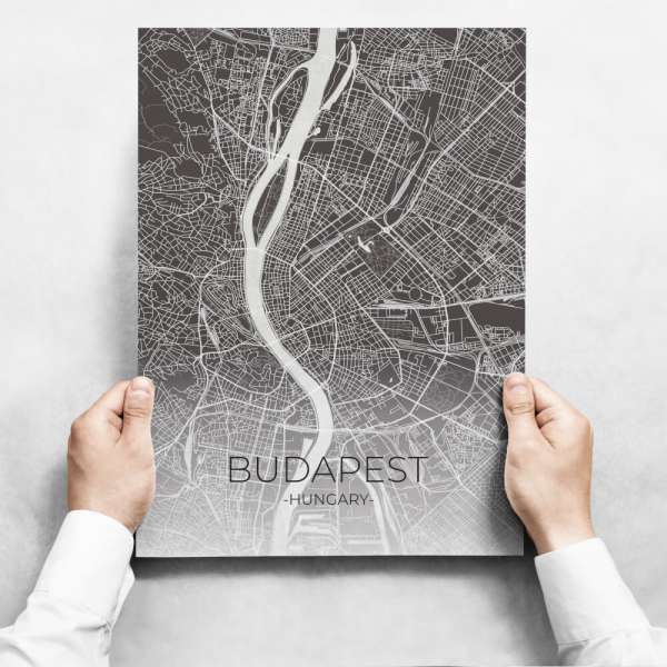 Fali dekoráció - Map Of Budapest
