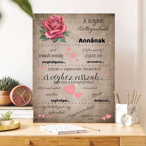 Ajándék kollégáknak - Ajándék tábla kolléganőnek, kollégának