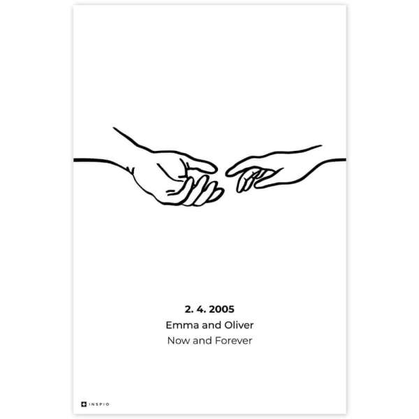 Faldekoráció - két élet kialakulása saját szöveggel