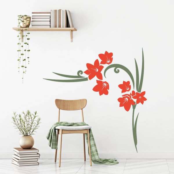 Stencil - Díszített virág