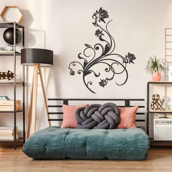 Falfestés minták - Díszített virág