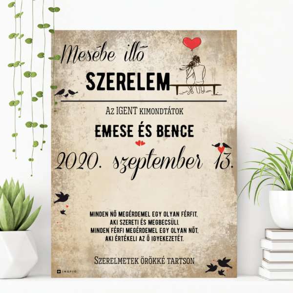 Ajándék - Esküvői emlék - Egy szerelmi történet