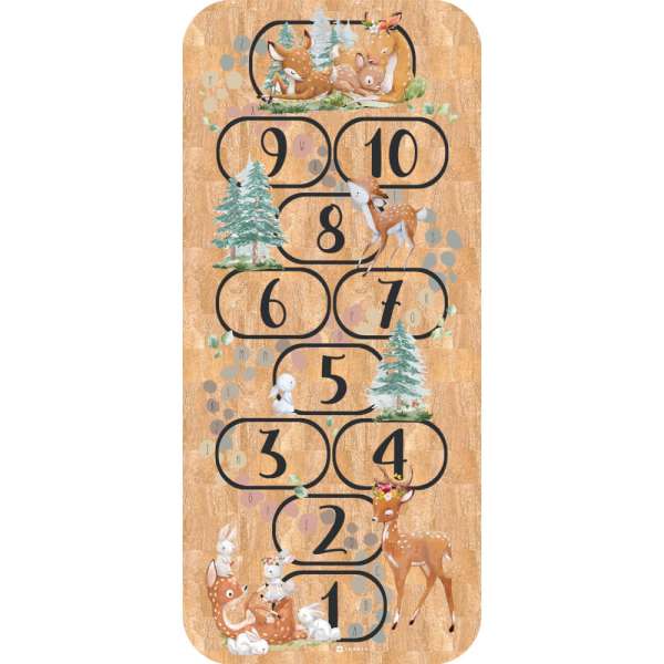 Gyerekszőnyeg fiúknak és lányoknak - Erdei világ és ugróiskola