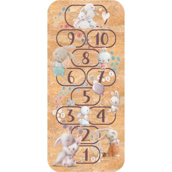 Modern gyerekszobaszőnyeg - Ugróiskola