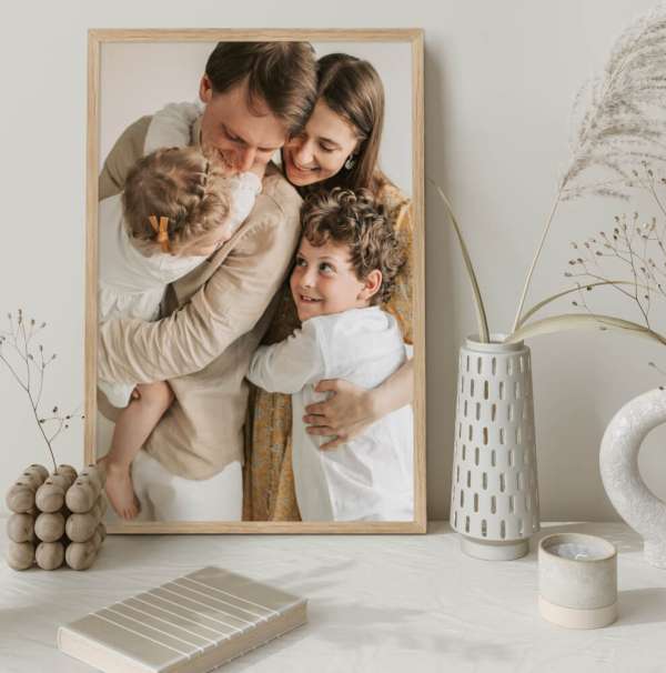 Fotóból készült fotókép fa képkeretben