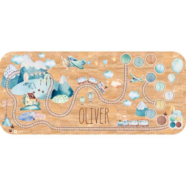 Gyerek szőnyegek parafából fiúknak vonattal és autópályával