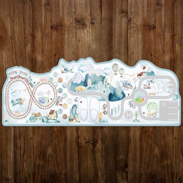 Utacskás játszószőnyeg az ágyhoz fiúknak