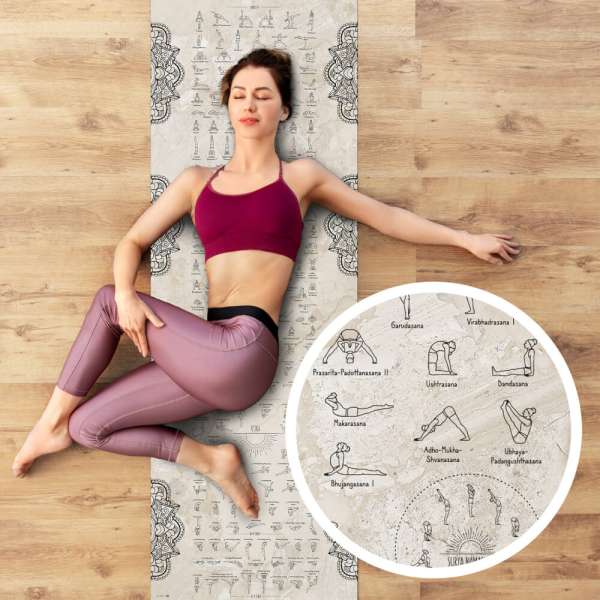 INSPIO tornaszőnyeg, vinyl matrac tornagyakorlatokkal otthonra