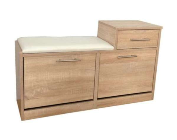 Jana cipőszekrény, fehérített tölgy