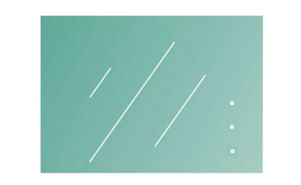 Shine korlátüveg konzolos korláthoz, előfúrt, 90x100 cm