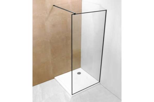 Blacky zuhanyfal fekete kerettel, A-20P-3, 120x190 cm