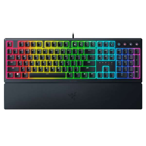 Gamer billentyűzet Razer Ornata V3 Low-profile Mecha-membrane RGB Billentyűzet, US kiosztás