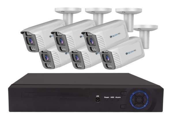 Securia Pro IP kamerarendszer NVR6CHV4S-W smart, fehér Felvétel: merevlemez nélkül