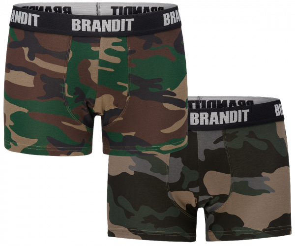 Brandit férfi boxeralsó szett 2db, woodland-darkcamo