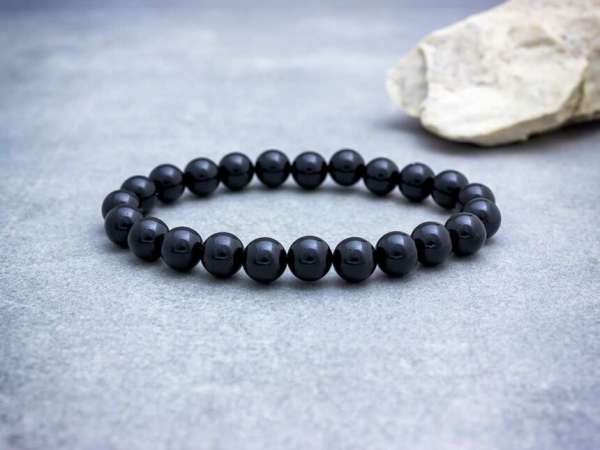 Szerelem szénfekete turmalin ásvány karkötő