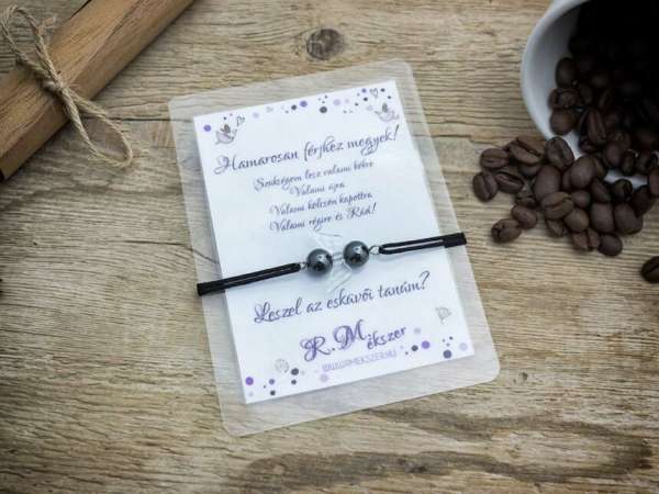 Hamarosan férjhez megyek hematit angyal karkötő