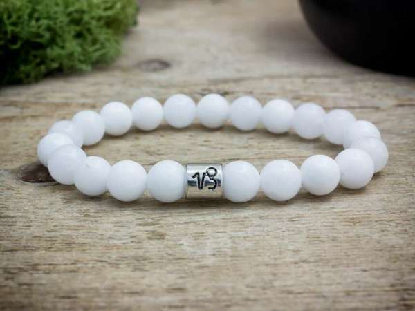 Bak horoszkópos tejkvarc karkötő