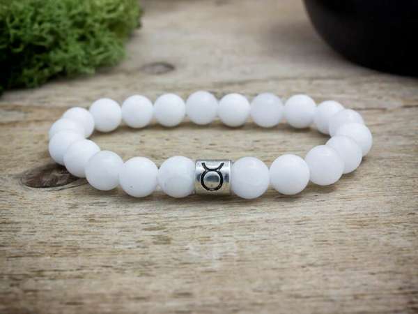 Bika horoszkópos tejkvarc karkötő