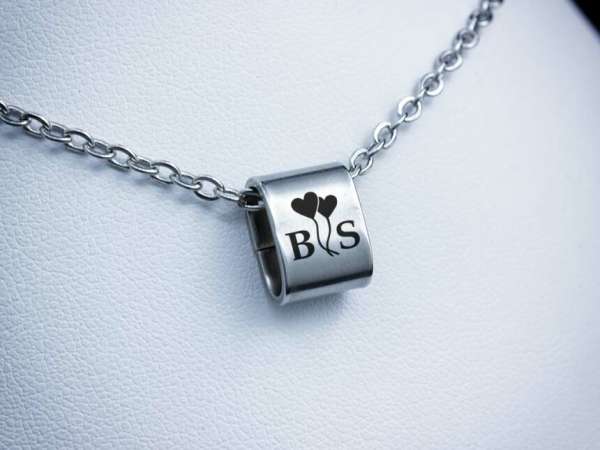 Valentin egyedi medálos MoMents anker acél nyaklánc