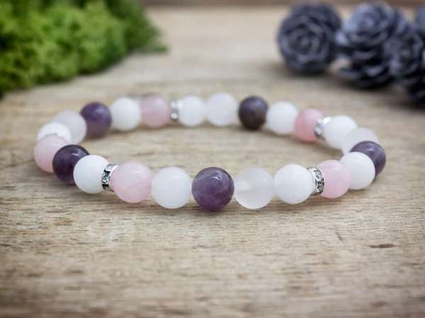 Karmikus vegyes ásvány karkötő